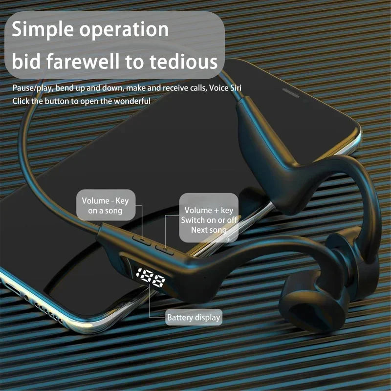 OnePlus Wireless Bone Conduction Headphones Bluetooth  Earphone Sport Swimming Bluetooth Compatible Headphone Hand-free With Mic